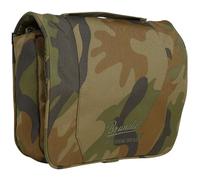 Brandit Toiletry Bag Medium and Large Toiletry Bag with Mirror for Outdoor Use, Woodland, Large, L, Classic - Outdoor