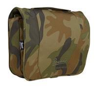 Brandit Toiletry Bag Medium and Large Toiletry Bag with Mirror for Outdoor Use, Woodland, Large, L, Classic - Outdoor