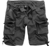 BRANDIT URBAN LEGEND MENS ARMY SHORTS VINTAGE SECURITY PANTS POLICE CARGOS BLACK