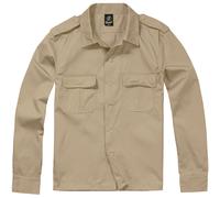 Brandit US Shirt 1/1 Long Sleeve Mens Top Tactical Patrol Combat Uniform Beige
