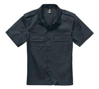 Brandit US Shirt 1/2 Work Security Army Gear Uniform Mens Short Sleeved Black