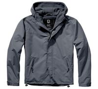 Brandit Windbreaker Front Zip Mens Hooded Water repellent Outdoor Anthracite