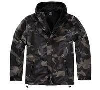 Brandit Windbreaker Front Zip Polyester Jacket Mens Water Repellent Dark Camo