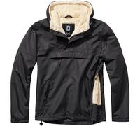 Brandit Windbreaker Sherpa Jacket Anorak Teddy Water-repellent Hooded Black