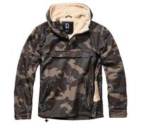Brandit Windbreaker Sherpa Jacket Half Zip Chest Pocket Fur Insert in Hood