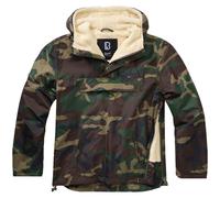 Brandit Windbreaker Sherpa Jacket Teddy Lining Water-repellent Hooded Woodland
