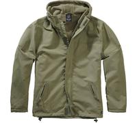 Brandit Windbreaker Front Zip Mens Polyester Water Repellent Lightweight Olive