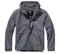 Brandit Windbreaker Zipped Hooded Jacket Military Jacket Camo - Grey - 3XL