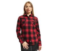 Brandit Amy Flannel Long Sleeve Shirt Red,Black S Woman
