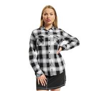 Brandit Women's AMY Flannel Shirt - White/Black