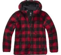 Brandit Women Jacke Ladies Teddyfleecejacket hood Red/Black