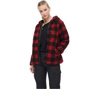 Brandit Women Teddyfleece Jacket Hoode, Color: red/black, Size: XL