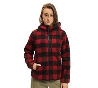 Brandit Women Teddyfleece Jacket Hoode, color: red/black, size: XS