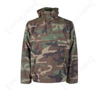 Brandit Woodland Camo Windbreaker - Camping, Hiking, Outdoors