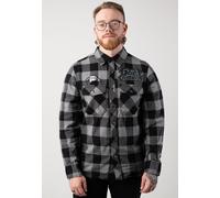 Brandit x Ozzy Osbourne - Check Shirt Long - Shirt - grey - S - 100% Cotton