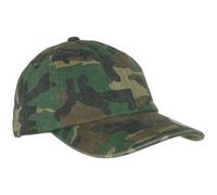 Brandit Yp Low Profile Camo Washed Cap Woodland