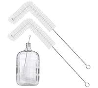Brandless 2 Pack 28 Inch Carboy Brush, Nylon Bristle, Steel Wire, White, For 3-6.5 Gallon Glass Carboys, Home Brewing & Wine Making, Includes Handle