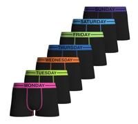 Brandless Collective Days of the W oys Boxers - 7 Pack Cotton Boys Underwear Multipack, Breathable Kids Boxers with Flexible Fit, Soft Waistband & Secure Hold - Ages 5-6