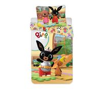 Brandmac Bing and Flop Baby or Junior Bedding Set, 100% Cotton, Duvet Cover 100 x 135 cm + Pillowcase 40 x 60 cm