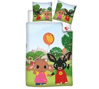 Brandmac Bing Reversible Bedding Set, 100% Cotton, Duvet Cover 100 x 135 cm + Pillowcase 40 x 60 cm, with Bing and Sula