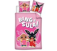 BrandMac Bing & Sula Cot Size Bedding Set | Duvet Cover 100x135 cm + Pillowcase 40x60 cm | 100% Cotton | Soft Bedlinen Set for Baby or Small Bed | Child-safe & Breathable Toddlers Bedding