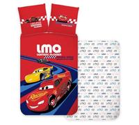 Brandmac Disney Cars Red Reversible Bedding Set, 100% Cotton, Duvet Cover 100 x 135 cm + Pillowcase 40 x 60 cm, Flash McQueen