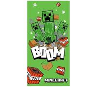 BrandMac Minecraft Kids Bath Pool Beach Towel 70 x 140 cm - Super Soft & Absorbent 100% Cotton Towel | Minecraft 'Boom' Design