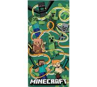 BrandMac Minecraft Kids Bath Pool Beach Towel 70 x 140 cm - Super Soft & Absorbent 100% Cotton Towel | Minecraft 'Funtage Graphic' Design