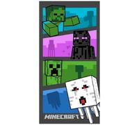 BrandMac Minecraft Kids Bath Pool Beach Towel 70 x 140 cm - Super Soft & Absorbent 100% Cotton Towel | Minecraft 'Adventure Time' Design