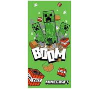 BrandMac Minecraft Kids Bath Pool Beach Towel 70 x 140 cm - Super Soft & Absorbent 100% Cotton Towel | Minecraft 'Boom' Design