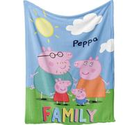 BrandMac Peppa Pig Family Kids Polyester Polar Fleece Blanket 100x140 cm