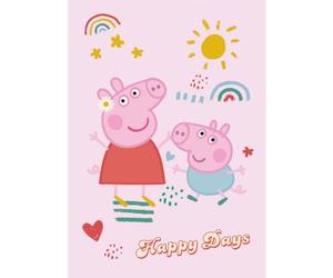 BrandMac Peppa Pig Happy Days Polyester Polar Fleece Blanket 100x140 cm