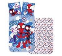 BrandMac Spidey Cot Size Bedding Set | Duvet Cover 100x140 cm + Pillowcase 40x45 cm, 100% Cotton | Baby Bedlinen Set Perfect for Kids | Spidey Soft Reversible Cot Bedding Set