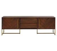 Brando Brown Acacia Wood Herringbone TV Unit - 180cm