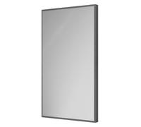 Brandon Colore Aluminium Framed Mirror | Gunmetal Grey | Glass/Aluminium | 400mm x 700mm