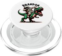Brandon Dabbing Astronaut on a Dinosaur Cartoon PopSockets PopGrip for MagSafe