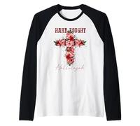 Brandon Hard Fought Hallelujah Praise Jesus Raglan Baseball Tee