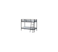 Brandon Single 3ft Bunk Metal Bed Frame Black- Mattress Not Include