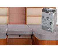 Brandsseller - 3-piece fitted sheet set for caravans and motorhomes, rear bed fitted sheet 180 g/m², 2 x 70 x 190 cm - 85 x 210 cm + 1 x 35 x 130 - 50 x 145 cm, grey