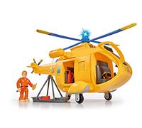Simba 109252576 - Fireman Sam - Sam Helicopter Wallaby II with Figure - New