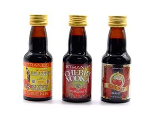 Brandy Espanol + Cherry Brandy + Cherry Vodka Flavouring Set 3x25ml - Alcohol-Free Essence for Homemade Vodka, Brandy and Fruit Liqueurs
