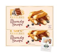 Brandy Snaps Biscuit Bundle with Foxs Fabulous Brandy Snaps 100g 2 Pack + Brightdale Kitchen Booklet