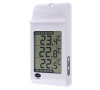 Brannan Digital Max Min Greenhouse Thermometer - Monitor Maximum and Minimum Temperatures For Use In The Garden or Home Indoor Outdoor Greenhouse Accessories Easily Wall Mounted (White)