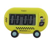 Brannan Digital Timer- Yellow Taxi Shaped Timer for use in Kitchen Schools, Count Up and Countdown