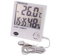 Jumbo Max Min Thermometer and Hygrometer with Clock Indoor Outdoor for Use in The Garden Greenhouse or Home Wall Mounted or Stand Outdoor Temperature
