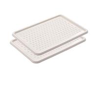 BranQ Home essential BranQ 5901098048408 Plastic Shoe Rack, Polypropylene, Cream, Pack of 2