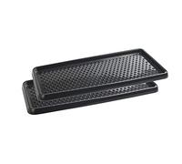 BranQ Home essential BranQ 5901098048804 Plastic Shoe Rack, Anthracite, Polypropylene, Pack of 2