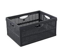 BranQ - Home essential Folding Box Practical and Universal Folding Box with a Capacity of 32 Litres, BPA-Free Plastic, Anthracite, 5901098173209