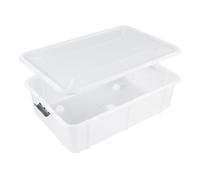 BranQ Velur storage container with lid and wheels (Natural, 29L)