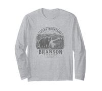 Branson Missouri Ozark Mountains Black Bear Long Sleeve T-Shirt